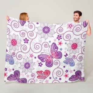 Cobertor De Velo Floral