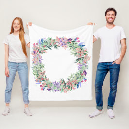 Cobertor De Velo Floral Berries Wreath