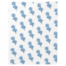 Floral Branco e Azul