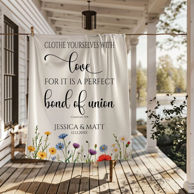 Cobertor De Velo Floral Clothe Yourselves with Love Perfect Bond (Criador carregado)