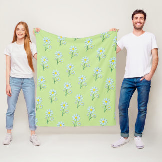 Cobertor De Velo Floral de Margarida Minimalista Fofa de Primavera