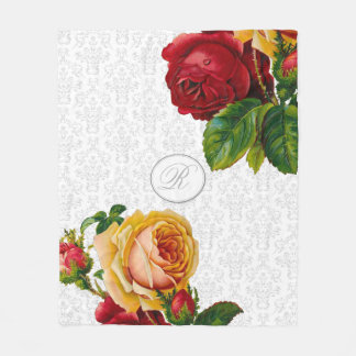 Cobertor De Velo Floral de Monogramas