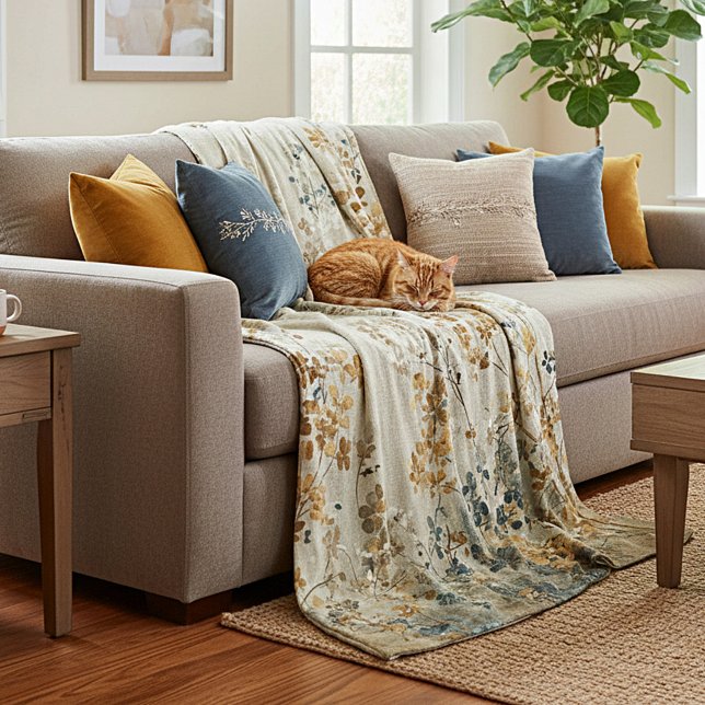 Cobertor De Velo floral de prado âmbar (Criador carregado)
