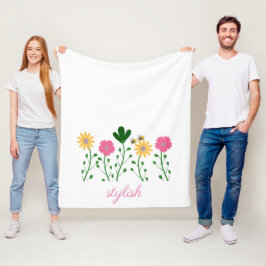 Cobertor De Velo Floral de primavera e Verão Personaliza Meninas
