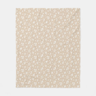 Cobertor De Velo Floral Delicado Neutro Suave Bege Taupe Desbotado