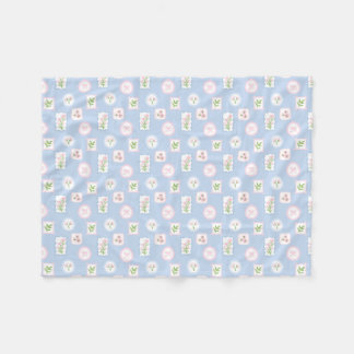 Cobertor De Velo Floral em aquarela preppy grandmillennial