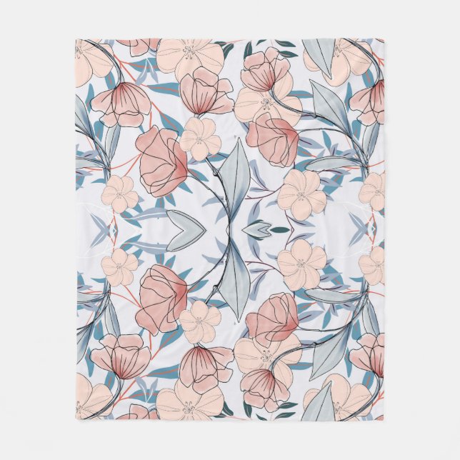 Cobertor De Velo Floral estético (Frente)