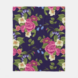 Cobertor De Velo Floral estético