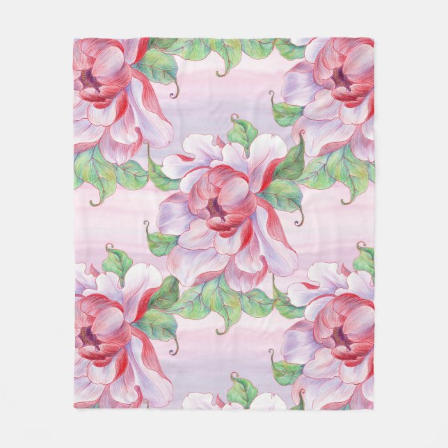 Cobertor De Velo Floral estético (Frente)