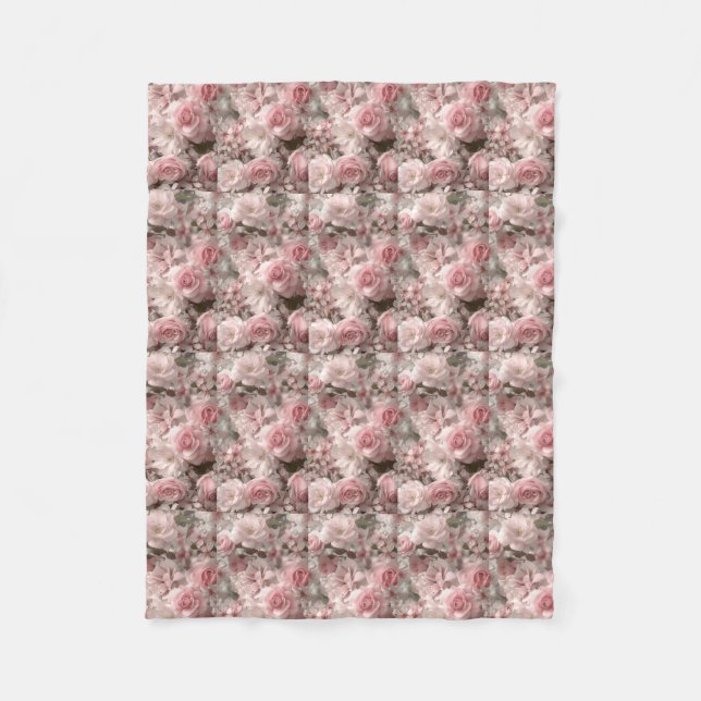 Cobertor De Velo Floral Fleece Blanket (Frente)