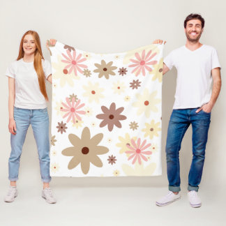 Cobertor De Velo Floral Fleece Blanket