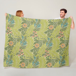 Cobertor De Velo Floral Foliage Vintage William Morris Larkspur