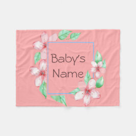 Cobertor De Velo Floral Frame Baby Blanket