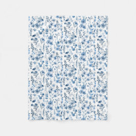 Cobertor De Velo Floral francês azul