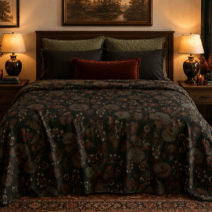 Cobertor De Velo Floral Gótico Cottage Vintage Sombrio e Mal-humora
