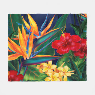 Cobertor De Velo Floral havaiano do paraíso tropical