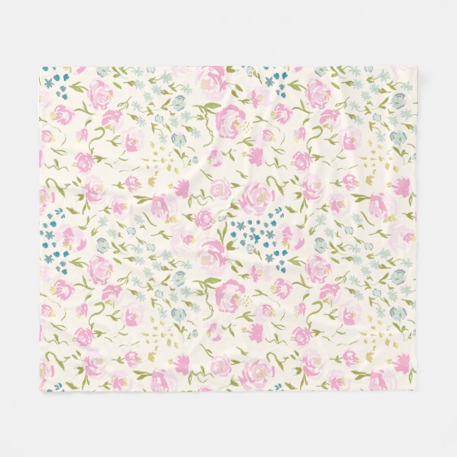 Cobertor De Velo Floral Heaven Fleece Blanket (Frente (Horizontal))