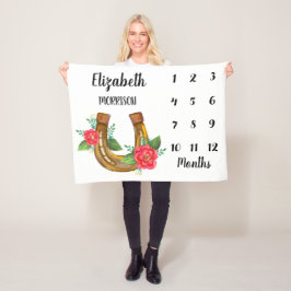 Cobertor De Velo Floral Horsfere Baby Milestone