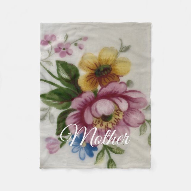 Cobertor De Velo Floral Inspirado em Porcelana (Frente)