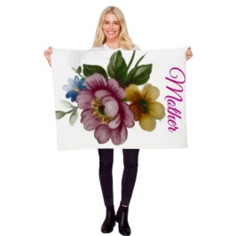 Cobertor De Velo Floral Inspirado em Porcelana