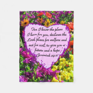 COBERTOR DE VELO FLORAL JEREMIAH 29:11 FOTO DESIGN