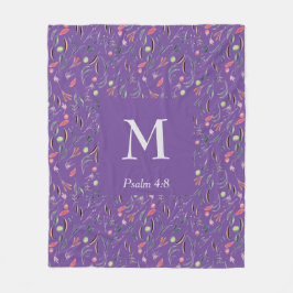 Cobertor De Velo FLORAL Mauve Lilac | MONOGRAMA | Cristão