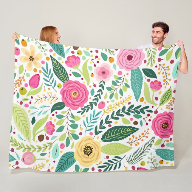 Cobertor De Velo Floral Melody 60x80 Fleece Blanket (In Situ)