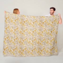 Cobertor De Velo Floral Moderno Vintage Sobre A Trendência De Madei