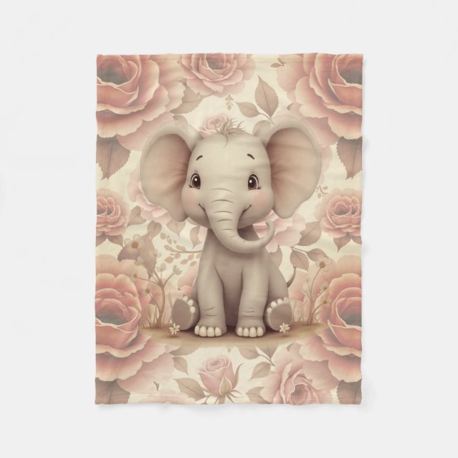 Cobertor De Velo Floral Pastel Suave (Frente)