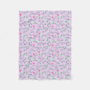 Cobertor De Velo Floral pattern.05.FR.pink e LPink verde BG
