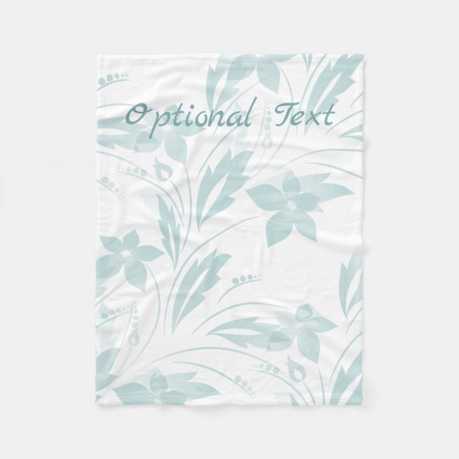 Cobertor De Velo Floral sutil em Blues (Frente)