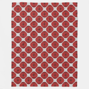 Cobertor De Velo Floral Vermelho Texturizado Pop Minimalista Ousado