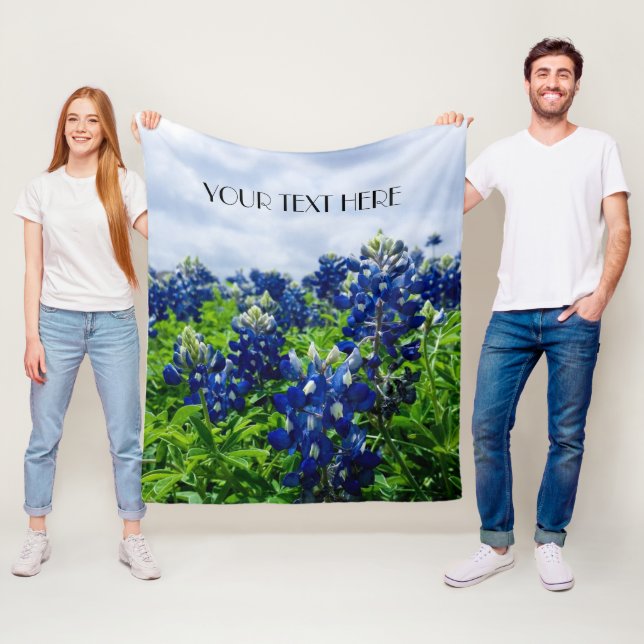 Cobertor De Velo Flores Azuis Flores do Texas Floral (In Situ)