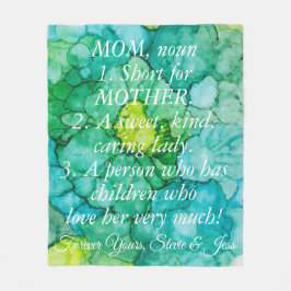 Cobertor De Velo Flores "Azul-Verde" Personalizam