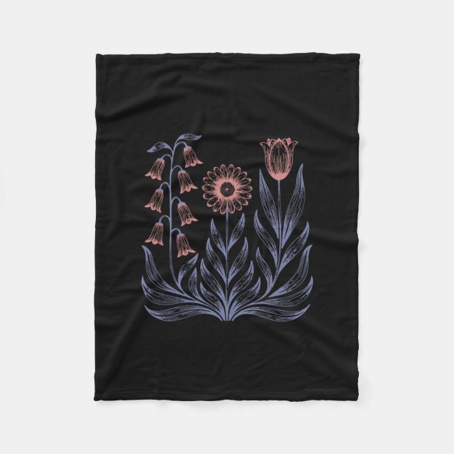 Cobertor De Velo Flores Boho Sutis Anti Trump  (Frente)