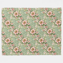 Cobertor De Velo Flores Cor-de-rosa e brancas no sábado