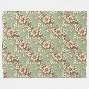 Cobertor De Velo Flores Cor-de-rosa e brancas no sábado