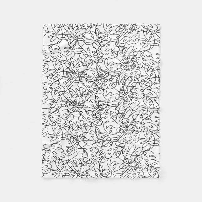 Cobertor De Velo Flores Dançantes Fleece Blanket (Frente)