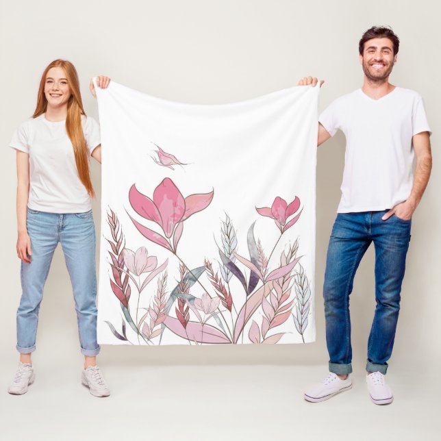 Cobertor De Velo Flores de aquarela (In Situ)