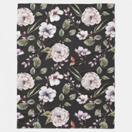 Cobertor De Velo Flores de aquarela romântica
