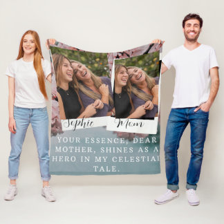 Cobertor De Velo Flores de cereja primavera, mães personalizadas