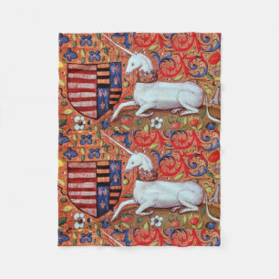 COBERTOR DE VELO FLORES DE FANTASIA UNICORN E MEDIEVAL, MOTIFOS FLO