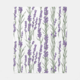 Cobertor De Velo Flores de Lavanda em Aquarela