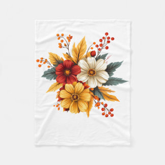 Cobertor De Velo Flores de outono - Flor de Flecha Floral Cor-de-Ro