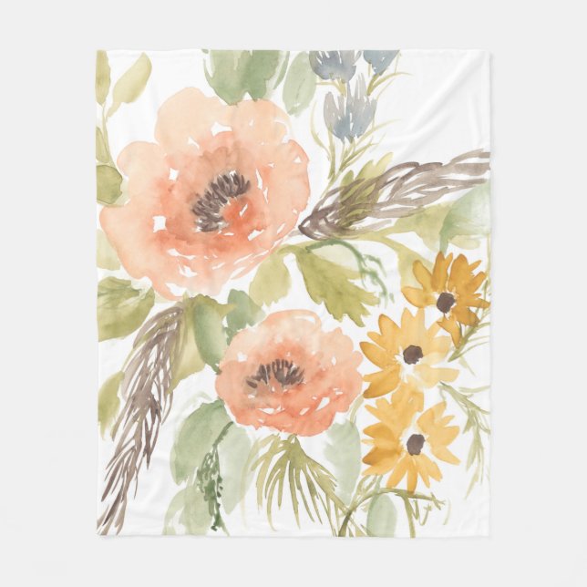 Cobertor De Velo Flores de Verão Atrasadas I (Frente)
