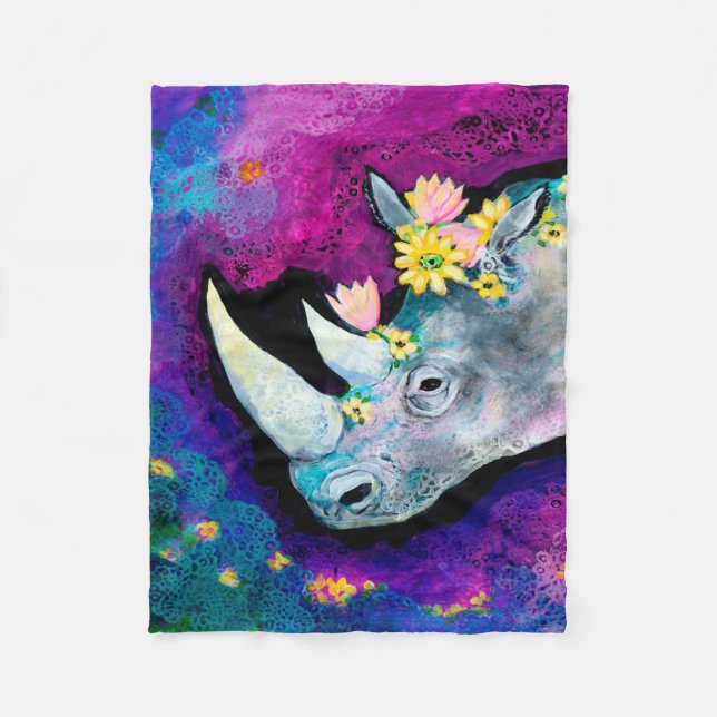 Cobertor De Velo Flores do Rino (Frente)