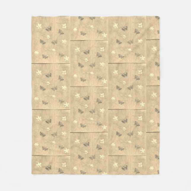 Cobertor De Velo Flores e Borboletas (Frente)