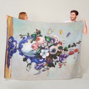 Cobertor De Velo Flores em um Vaso Rococo, Paul Cezanne