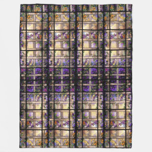 Cobertor De Velo Flores florais do Clematis do vitral de Tiffany