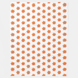Cobertor De Velo Flores Laranja Pequenas